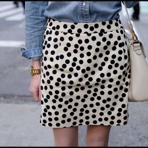 J. CREW Postage Stamp Skirt Scattered Dot {K16}